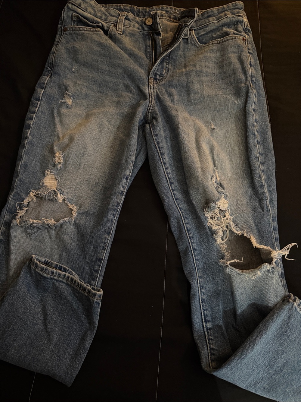 Old Navy Light Blue Straight-Leg Jeans